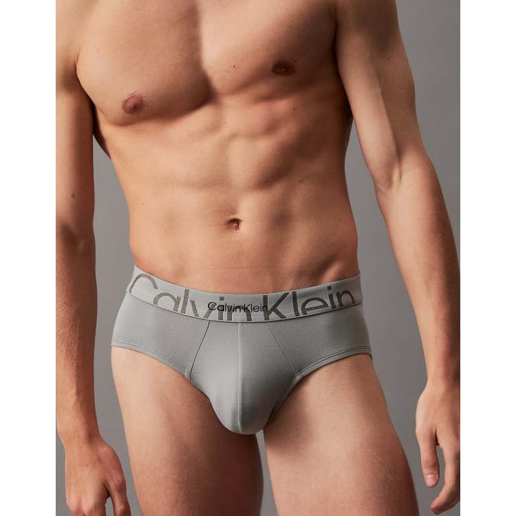 Calvin Klein Briefs Embossed Icon in grey ASOS