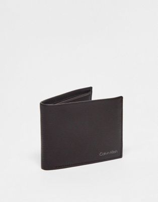 Calvin Klein bifold wallet in dark brown - ASOS Price Checker