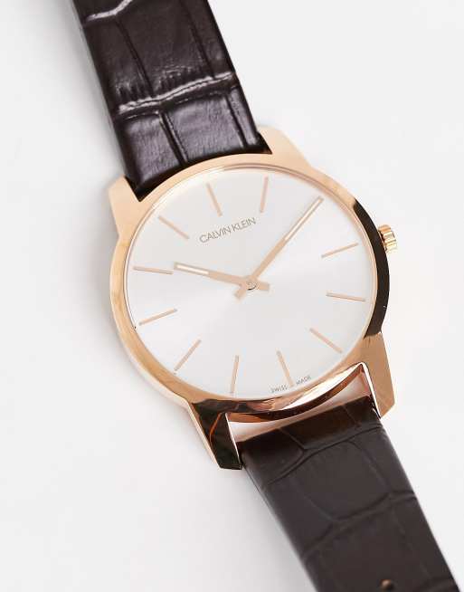 Calvin klein brown best sale watch