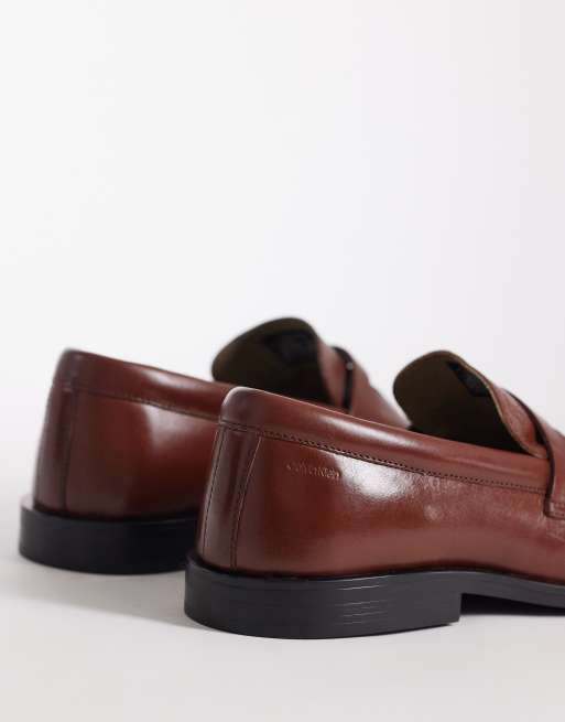 Calvin Klein - Brune loafers i læder, 3 af 4