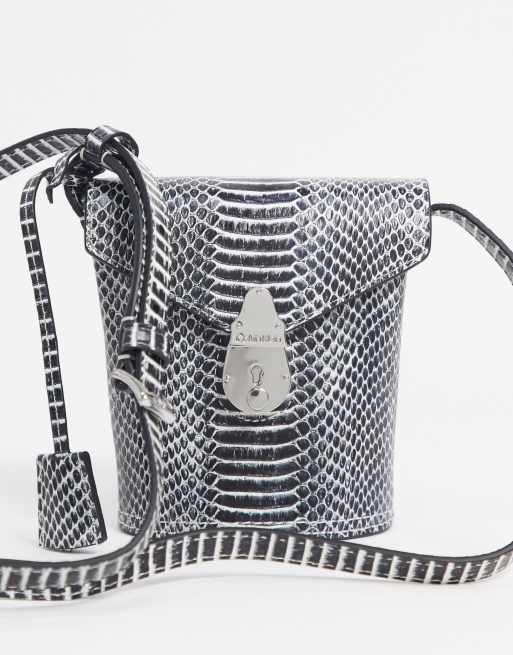 Calvin Klein bucket bag with lock in snake