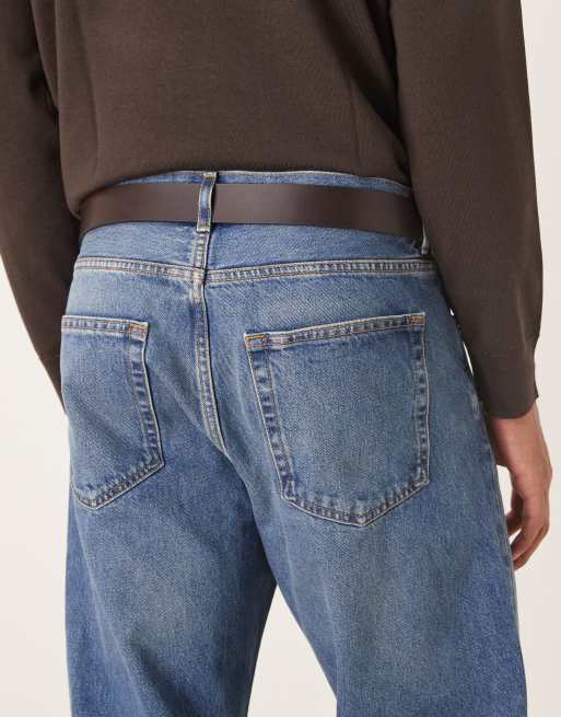Calvin Klein buckle belt in brown, 3 of 3