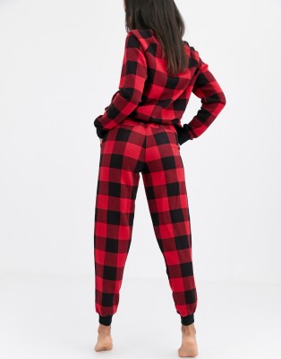 women's buffalo plaid joggers