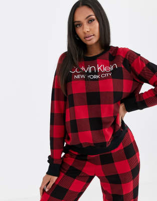 calvin klein plaid joggers