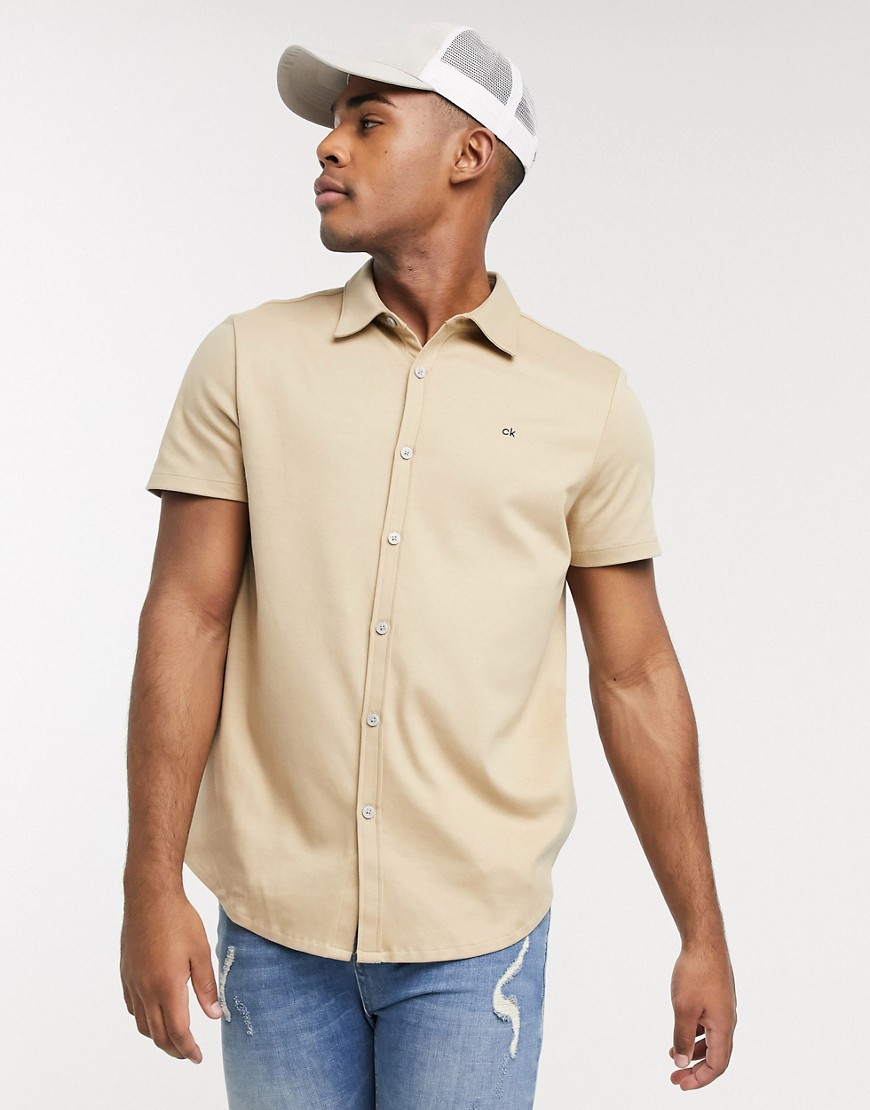 Calvin Klein button down shirt in tan