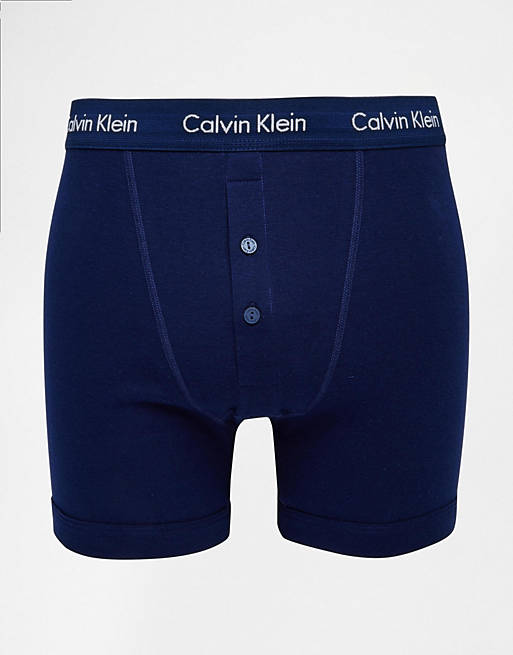 Calvin Klein Button Fly Boxer Trunks in Cotton | ASOS