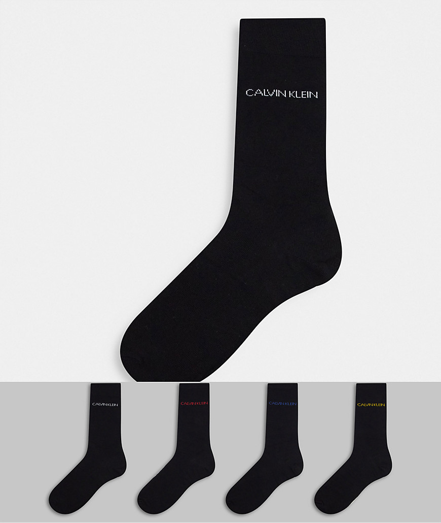 Calvin Klein - Cadeauset met 4 paar gebreide sokken-Zwart