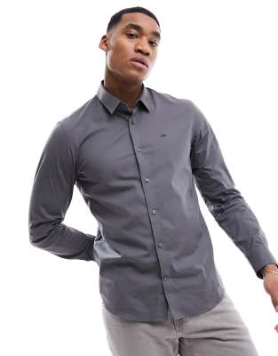 Calvin Klein Camicia slim fit elasticizzata in popeline