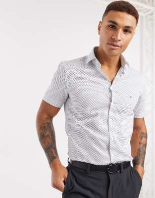 Camicia Stampata Casual Camicia Da Campo Uomo Haggar - Maniche
