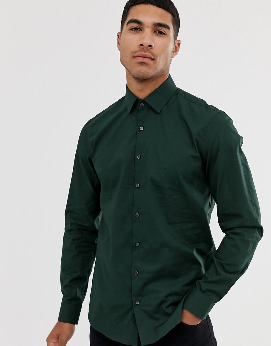 Calvin Klein - Camicia vestibilità classica verde