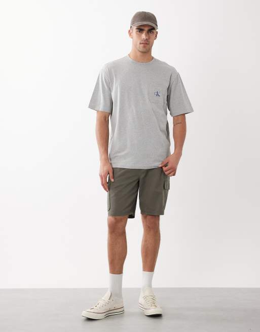 Calvin Klein - Camiseta de estar por casa gris elástica de algodón Icon Cotton Stretch, 2 de 5