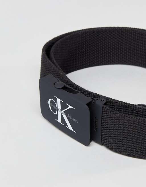 Calvin klein canvas plaque belt new arrivals