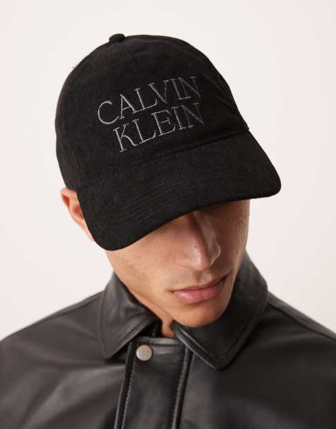 Calvin Klein - Cappellino a 5 pannelli in tessuto a coste nero con logo - view 1