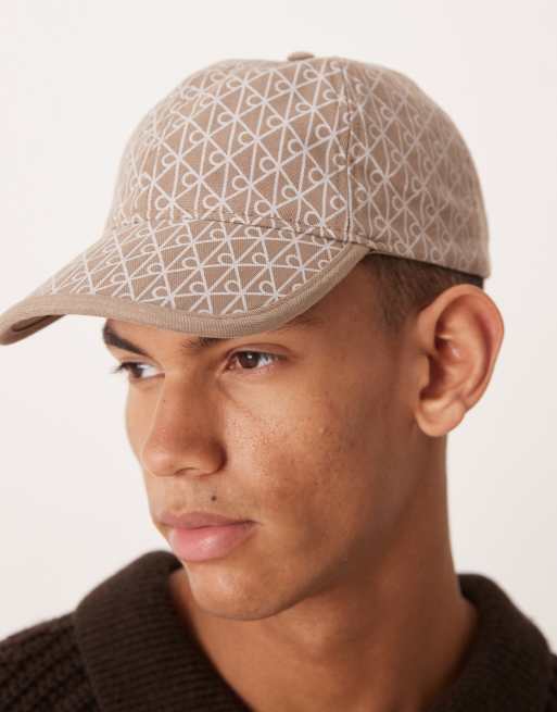 Calvin Klein - Cappellino color tortora con stampa di emblema, 3 di 3