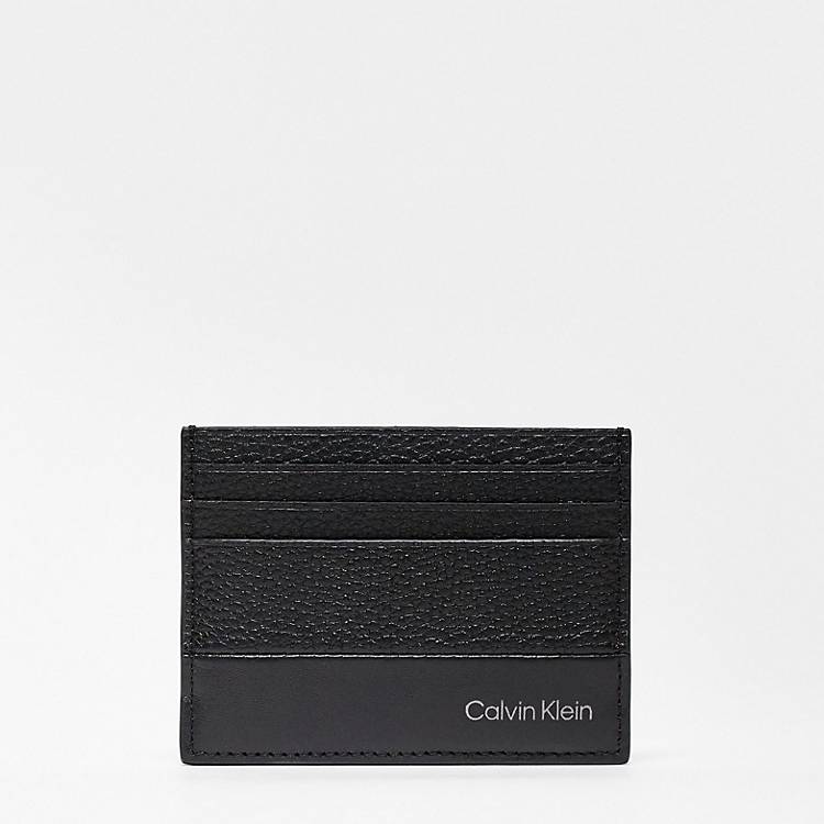 Marque  Calvin KleinCalvin Klein CKJ Enamel Plaque Cardcase 6CC Black 