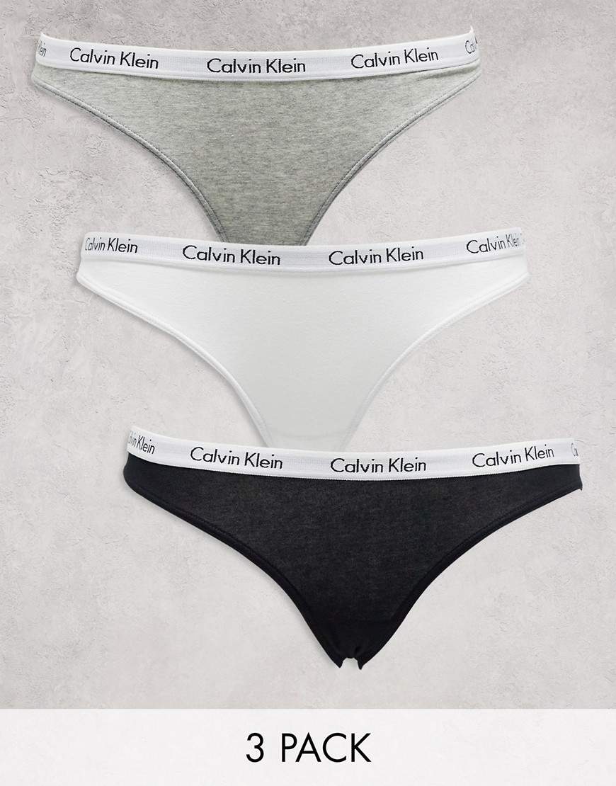 CALVIN KLEIN CAROUSEL 3 PACK BRIEF WITH LOGO WAISTBAND IN MULTI