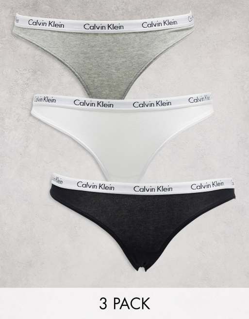 Calvin Klein Carousel 3 pack brief with logo waistband in multi