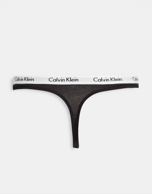 Calvin Klein Carousel Thong 3-pack In Grey,lilac,cream