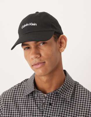 Calvin Klein - Casquette style baseball avec logo brodé - Noir