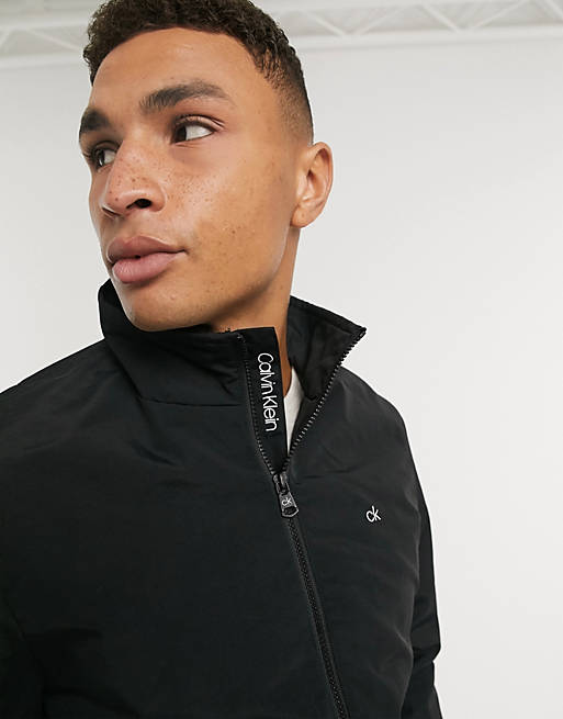 Calvin Klein casual nylon blouson jacket in black | ASOS