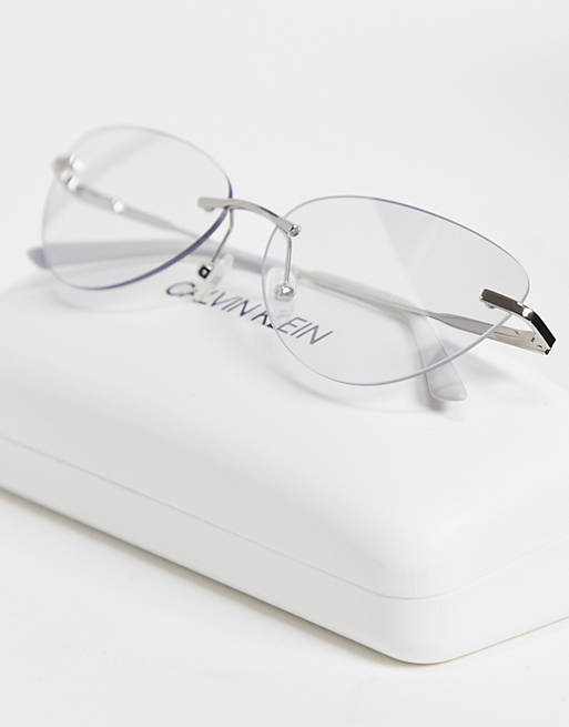 Calvin Klein cat eye clear lens glasses | ASOS