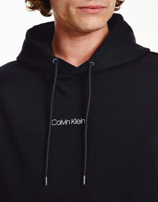 Calvin klein hotsell black logo hoodie