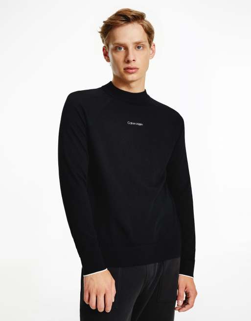 Calvin klein mock neck sweater sale