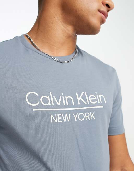 Calvin Klein Jeans New York White Tee T Shirt White - Medium Crew