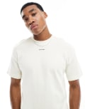 [Calvin Klein] Calvin Klein central logo t-shirt in white XS Vanilla ice