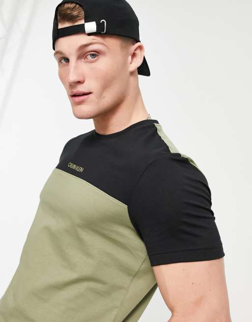 Calvin klein 2025 color block shirt