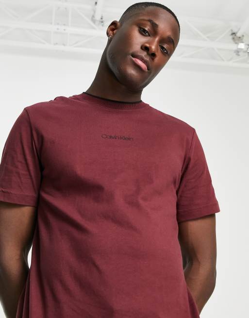 Burgundy calvin cheap klein t shirt