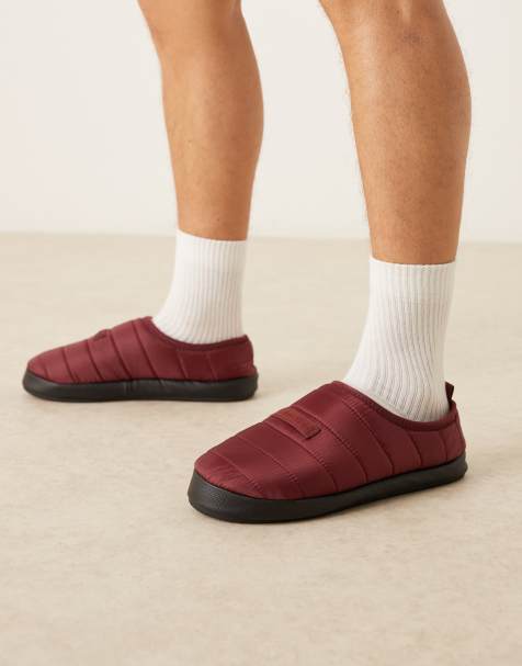 Calvin Klein - Chaussons rembourrés en tissu ripstop - Bordeaux - view 1