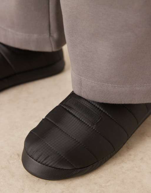 Calvin Klein - Chaussons rembourrés en tissu ripstop - Noir, 2 de 4