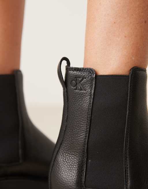 Calvin Klein – Chelsea-Ankle-Boots in Schwarz mit dicker Sohle, 4 von 4