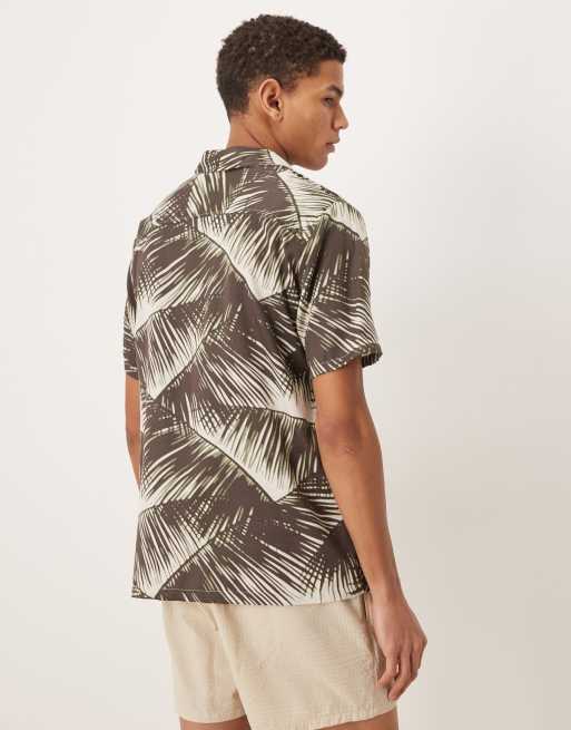 Calvin Klein - Chemise décontractée boutonnée à manches courtes et imprimé palmiers, 3 de 5