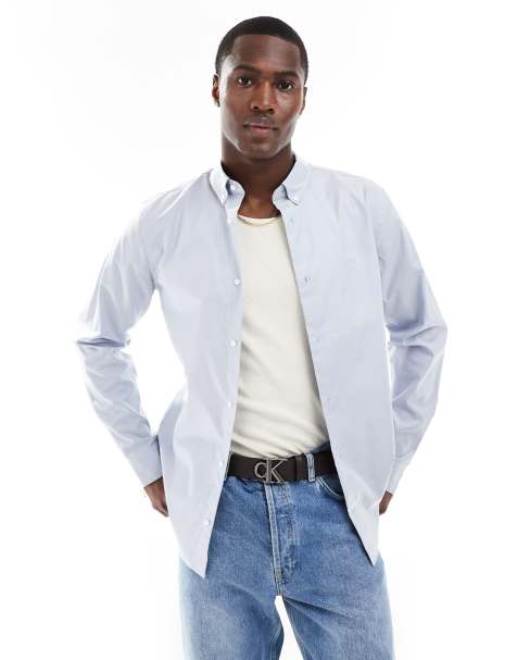 Calvin Klein - Chemise Oxford - Bleu clair - view 1