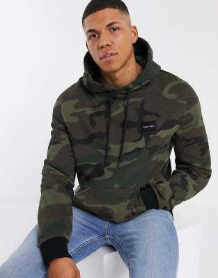 calvin klein green hoodie