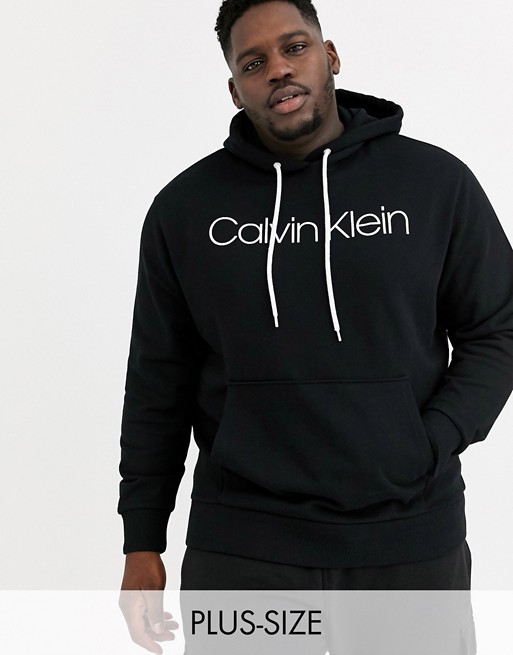 Calvin Klein chest logo hoodie in black