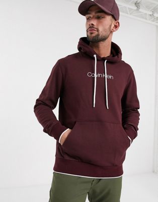 Top 91+ imagen burgundy calvin klein hoodie