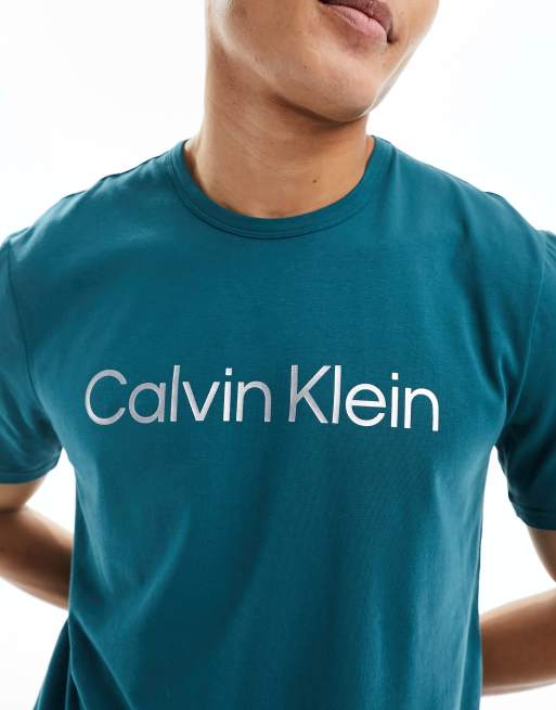 Calvin Klein chest teal | ASOS lounge in logo t-shirt