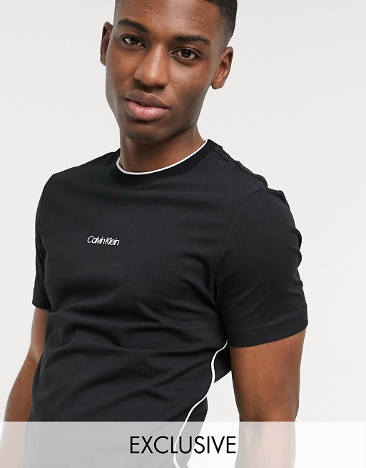 Calvin Klein chest logo t-shirt in black exclusive to ASOS