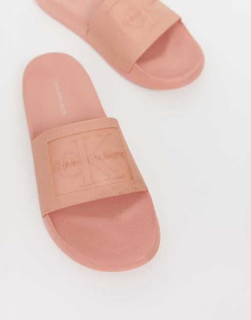 Calvin klein christie store blush jelly slides