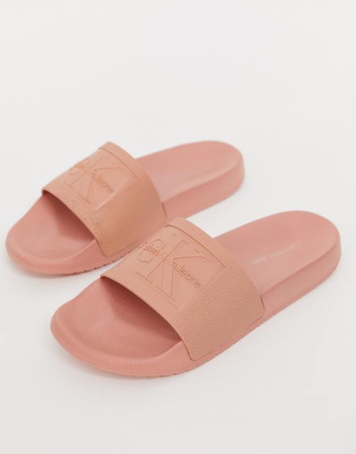 Calvin Klein Christie Blush Jelly Slides ASOS