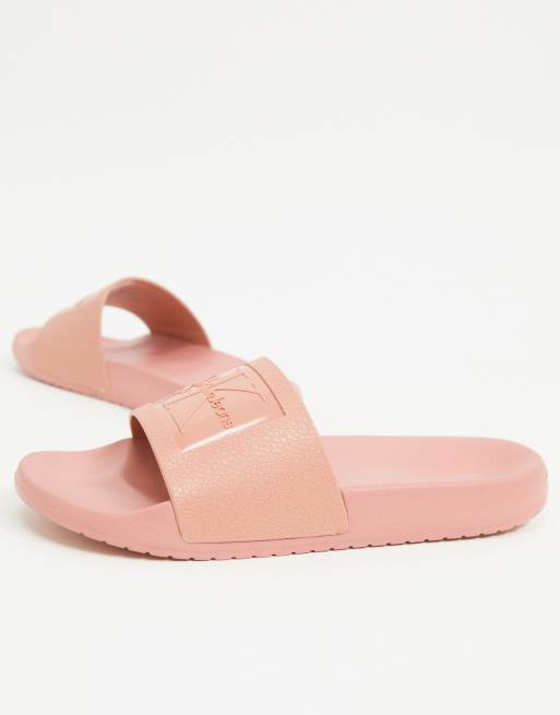 Calvin klein christie hot sale blush jelly slides