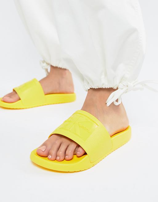 calvin klein jelly sliders