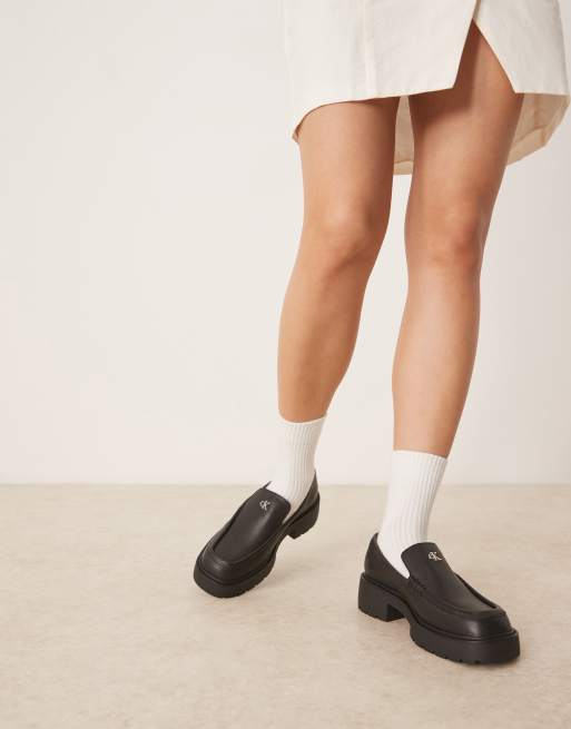 Calvin Klein chunky loafers in black, 2 of 4