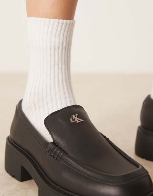 Calvin Klein chunky loafers in black, 3 of 4