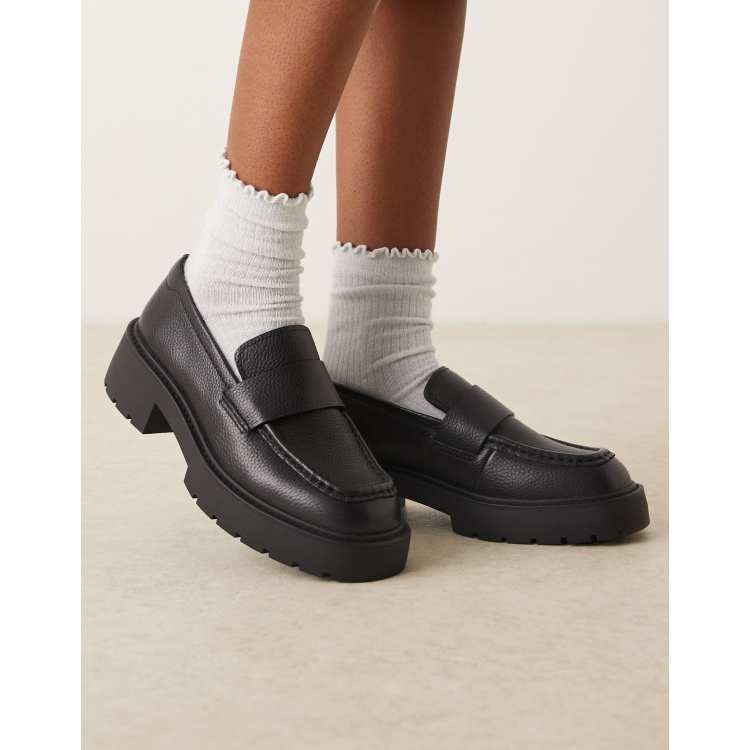 Calvin Klein Black Chunky Sole Loafers http:// main image 3