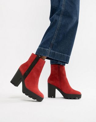 red suede shoe boots