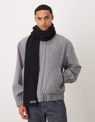 Calvin Klein Jeans Calvin Klein chunky rib scarf in black